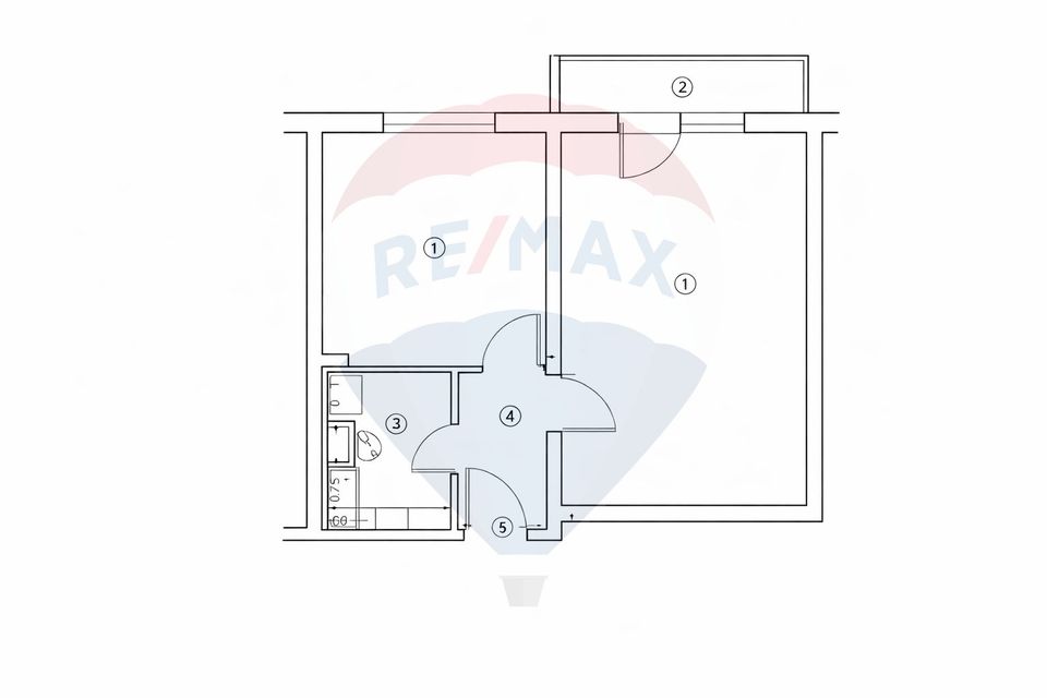 Garsonieră decomandată – Str. Marte, Brașov, 31,12 mp,  Etaj 3/4