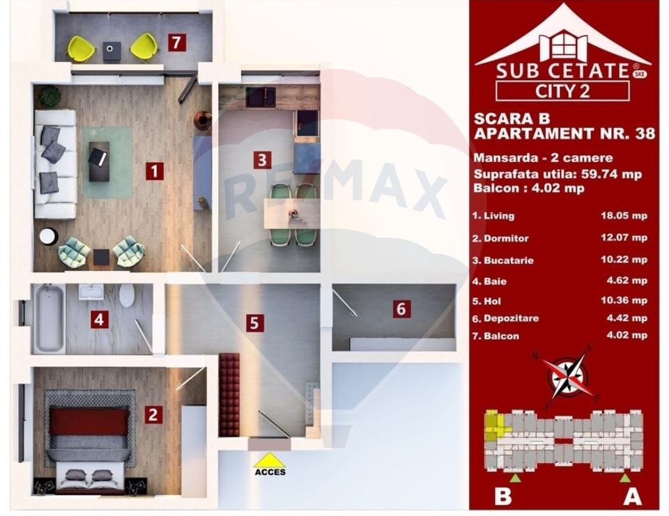 Apartament 2cam NOU –Subcetate City 2| 60 mp | FINALIZAT