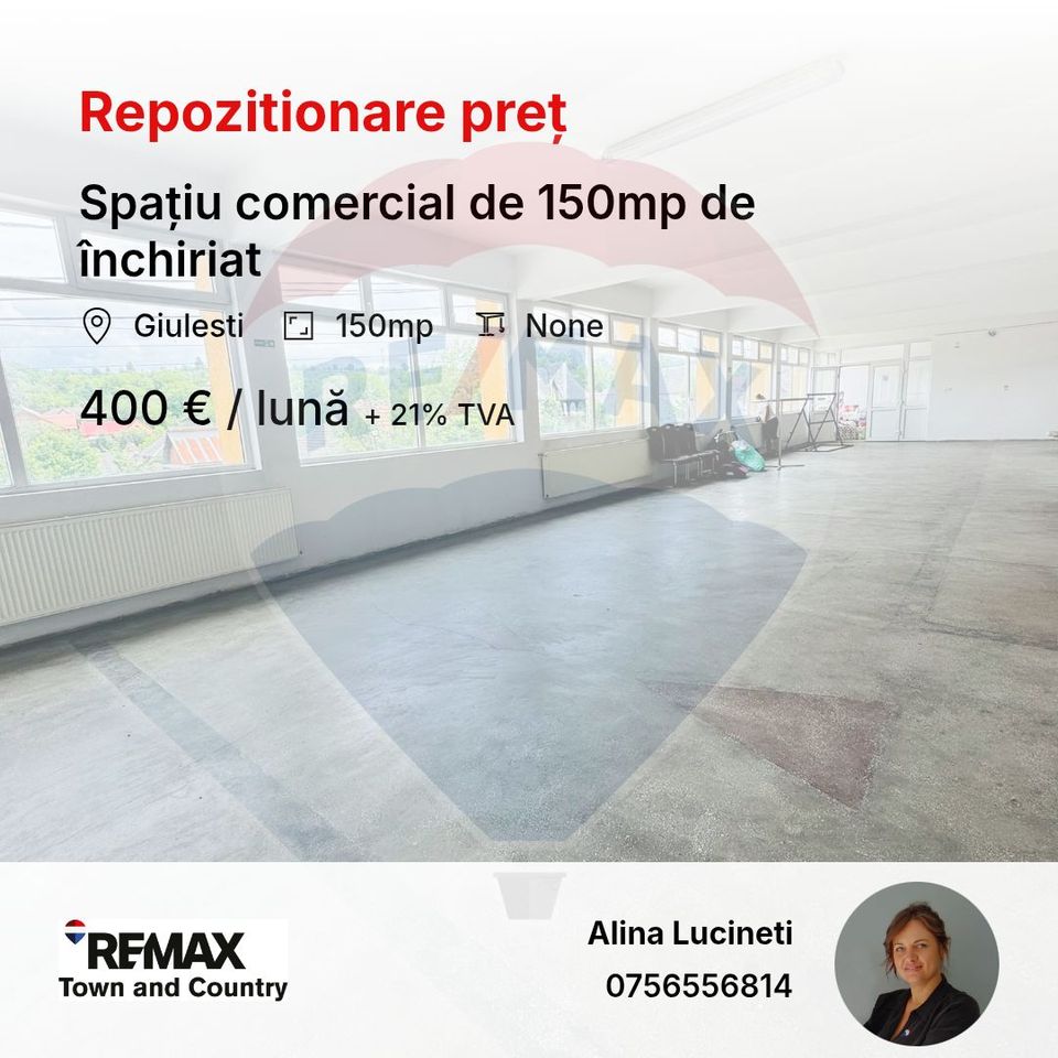 Spațiu comercial de 150mp de închiriat
