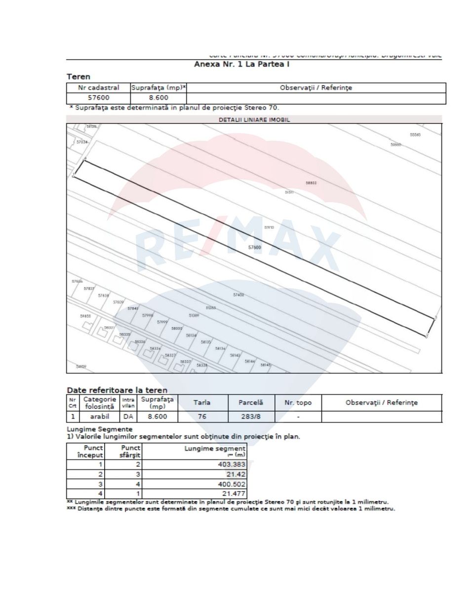 Vanzare teren intravilan 8,600mp Dragomiresti-Vale - langa A0 si A1