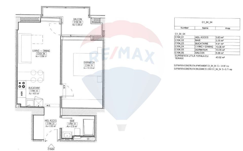 Apartament/Studio de închiriat Aviatiatiei Park