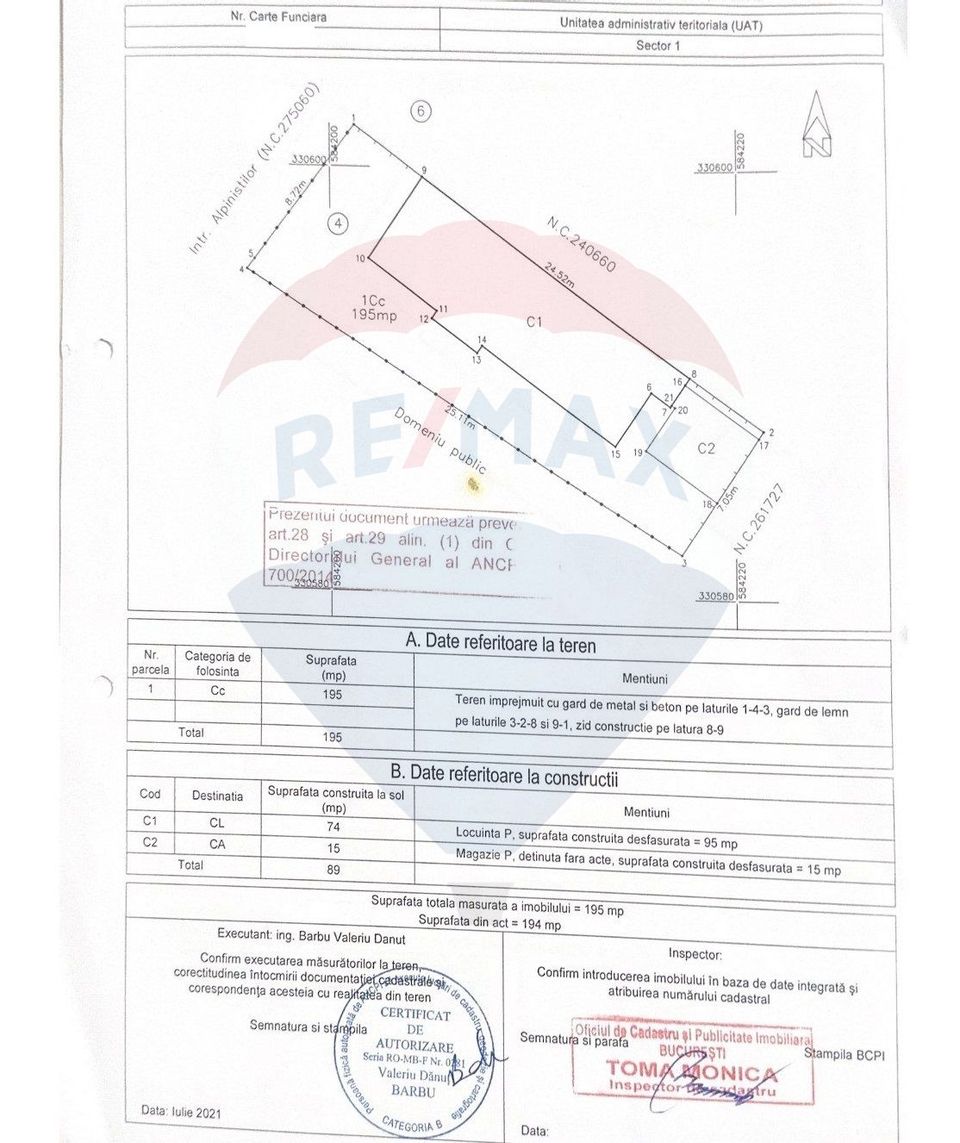 Casă individuala 2.5 camere, curte libera 100mp, zona Domenii