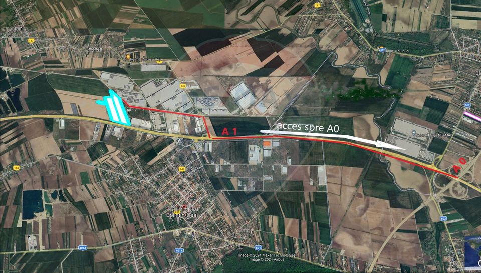 Industrial land, 93,000sqm, km 24/ A1