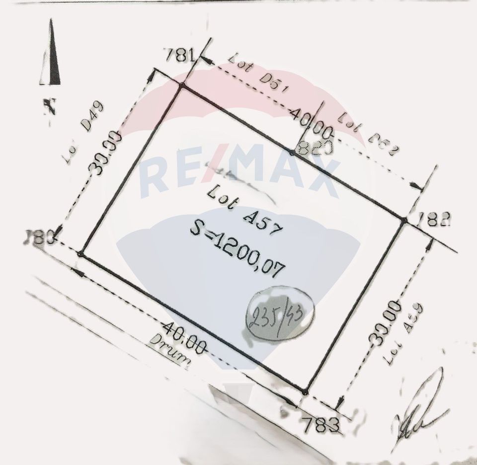 Land 1,200sqm Petresti / Strada Orhideei