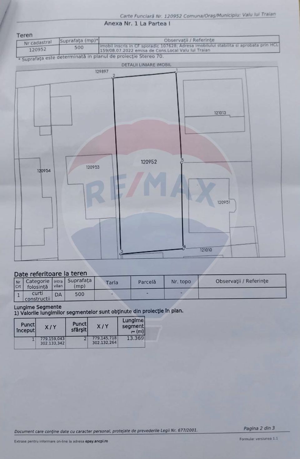 Land 500sqm Valu lui Traian / Strada Calea Dobrogei