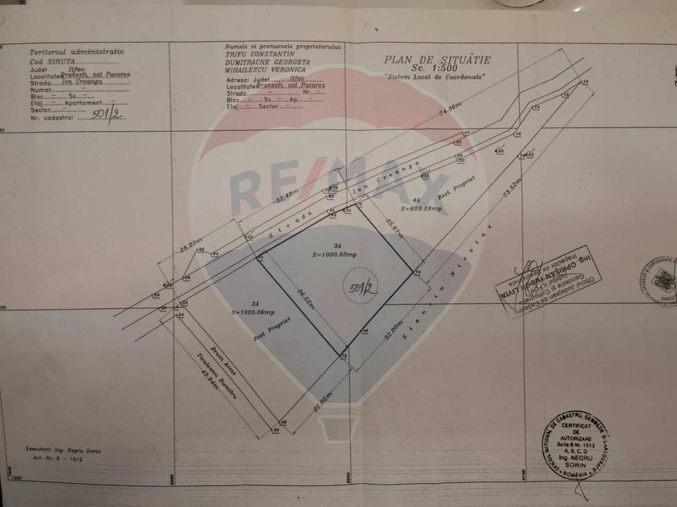 Land 2,809sqm Pasarea / Strada Ion creangă