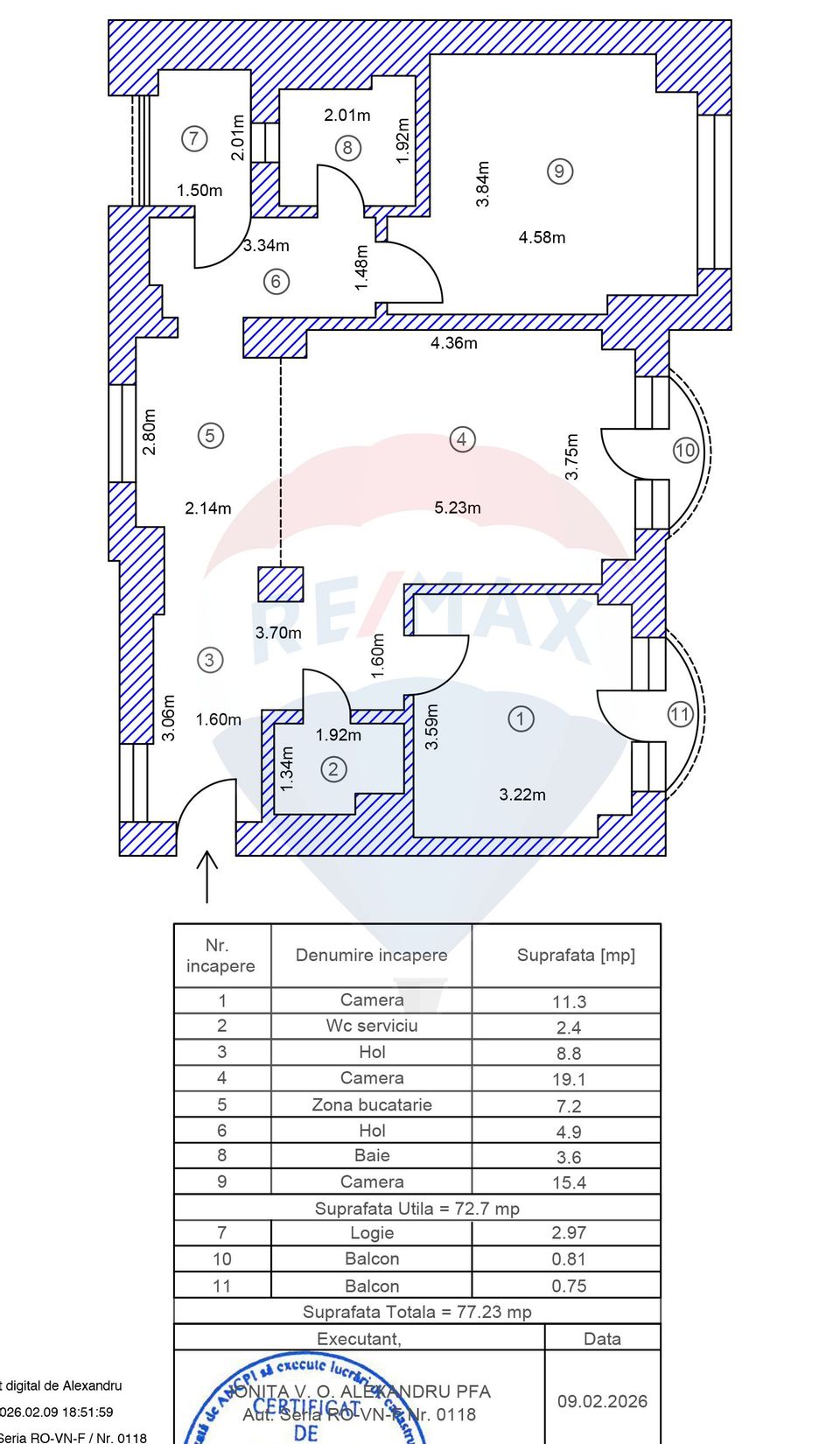 Panoramic View | 3 Rooms 77sqm Ultra-Modern | Unirii Square