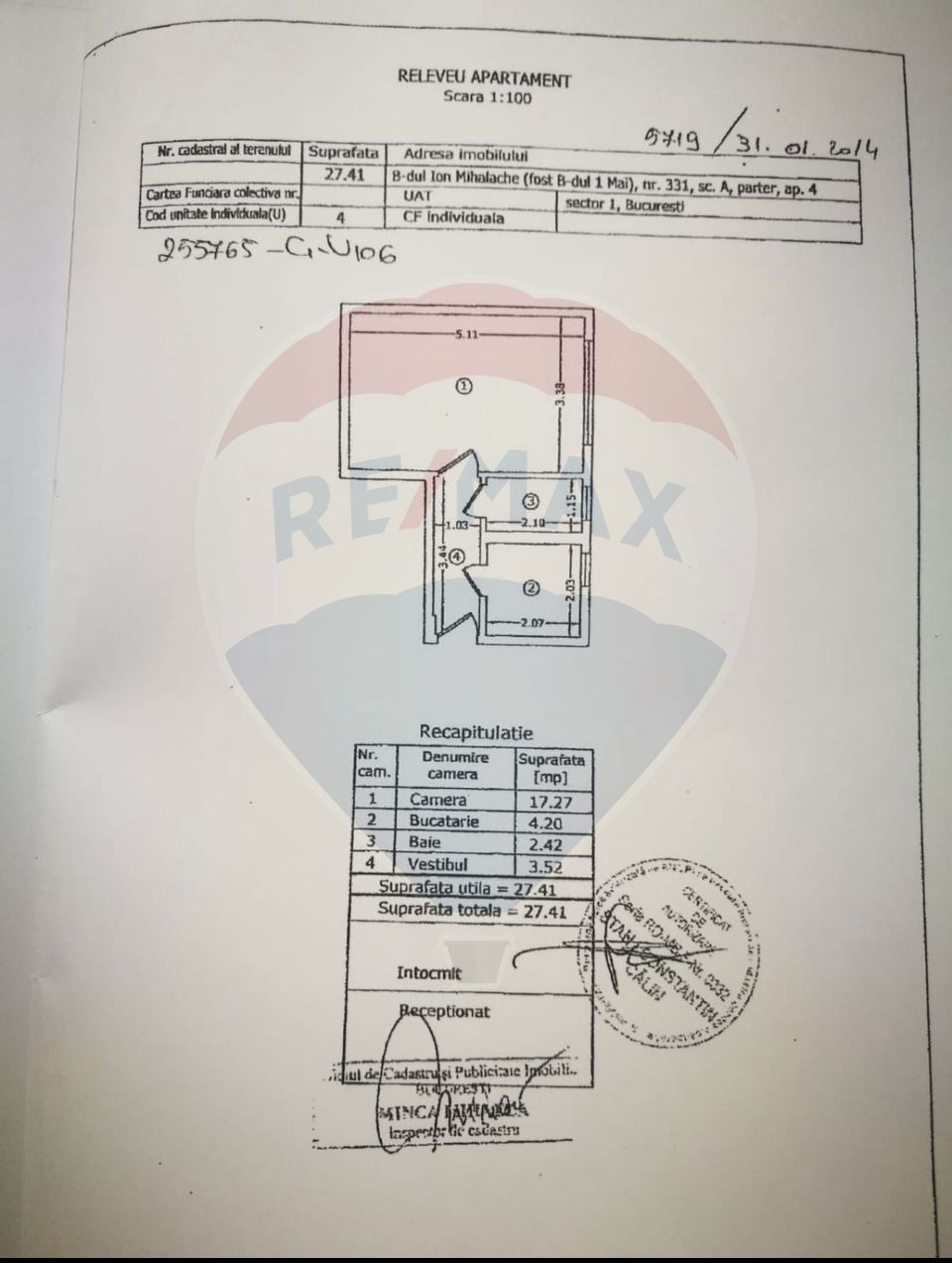 1 room Apartment for sale, 1 Mai area