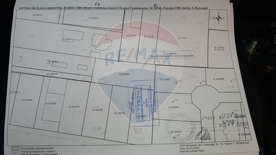 Teren intravilan de vanzare – 822 mp, Strada Poștalionului