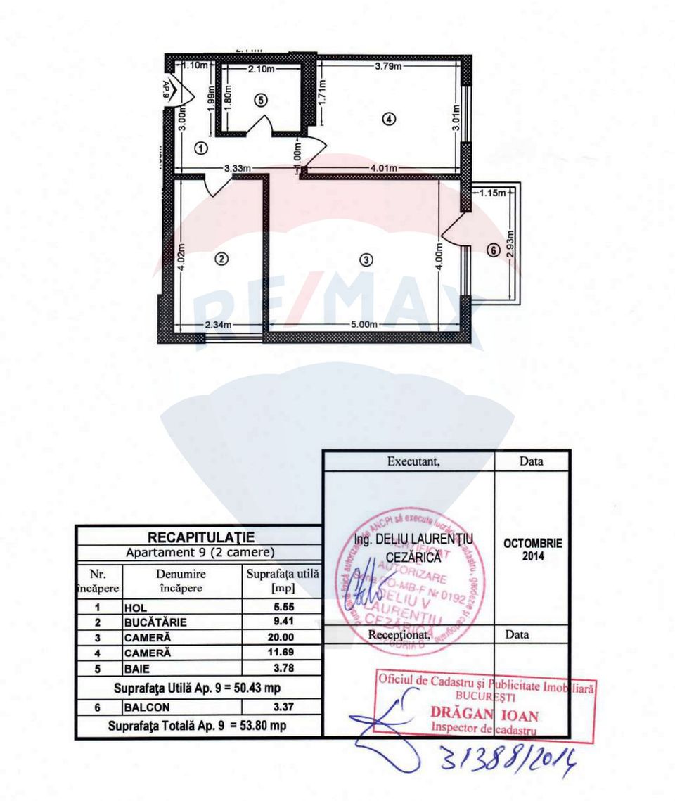 Vanzare apartament 2 camere | 54 mp | metrou | Parcul Carol I