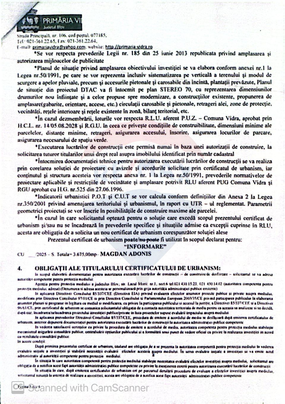 Land 4,870sqm Sintesti / Soseaua Principala