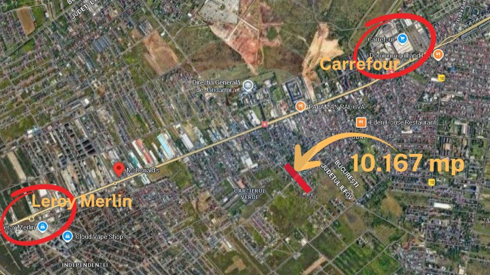 Teren 10.167mp zona Sos. Alexandriei intre Carrefour si Leroy Merlin
