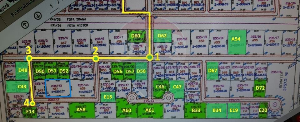 Land 1,200sqm Petresti / Strada Orhideei