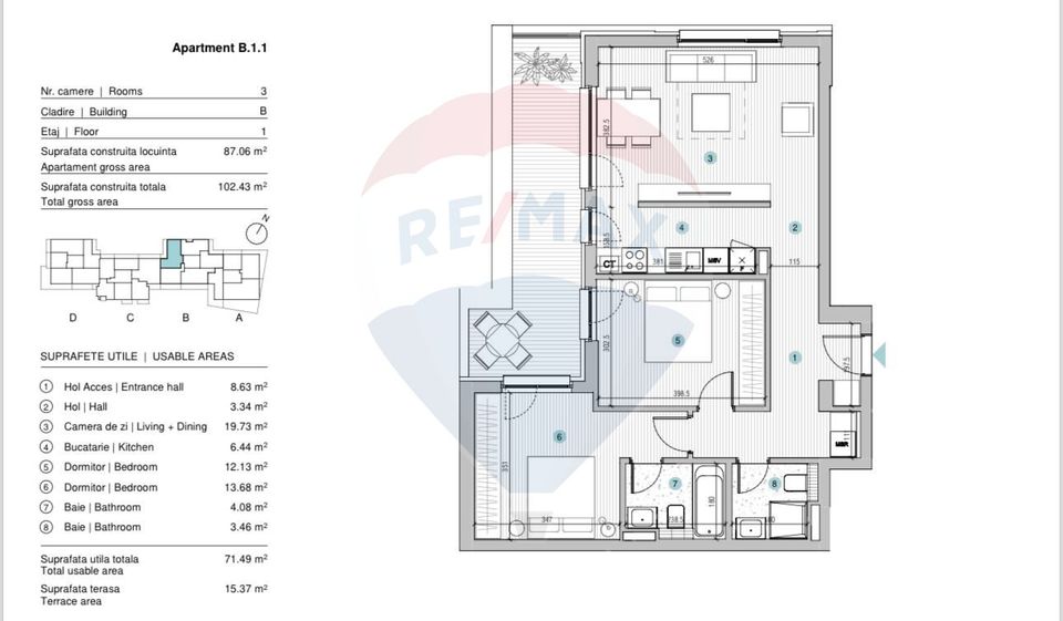 Apartament cu 3 camere de vânzare - Băneasa