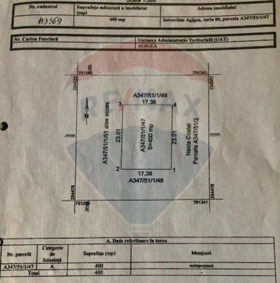 De vanzare teren intravilan Agigea - 400mp zona Pescarie
