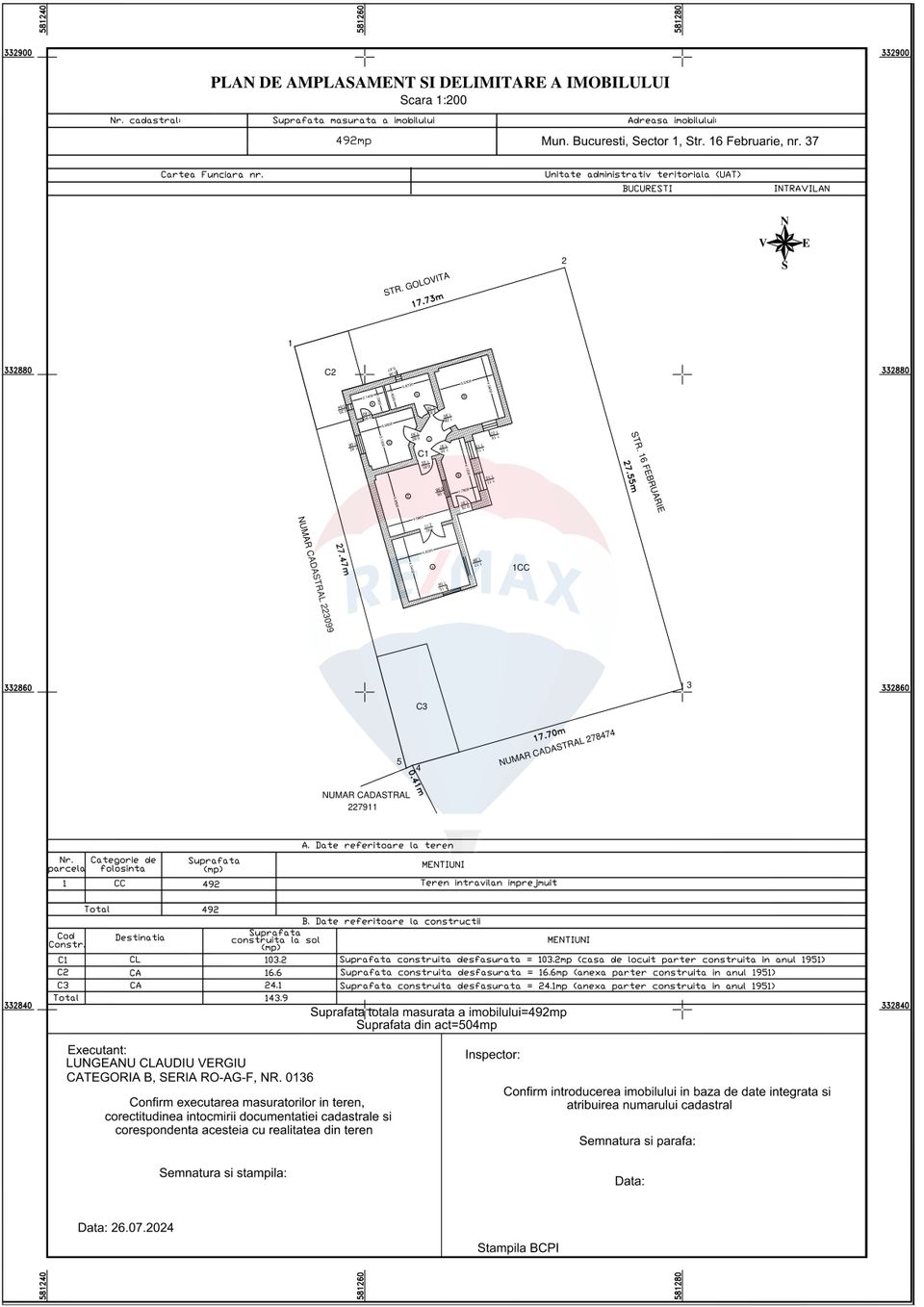 Vanzare | teren 492 mp | casa | 3 camere | Bucurestii Noi | 16 feb