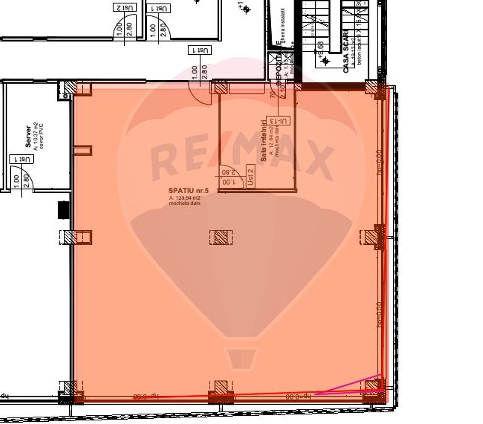 Spațiu de birouri (168 mp) - zona Garii