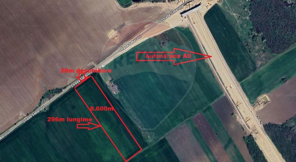 Land for sale 8600sqm Darvari Sabarului Street Ilfov Ciorogarla