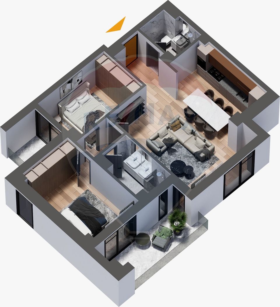 APARTAMENT CU 2 CAMERE - CUG - 0% COMISION