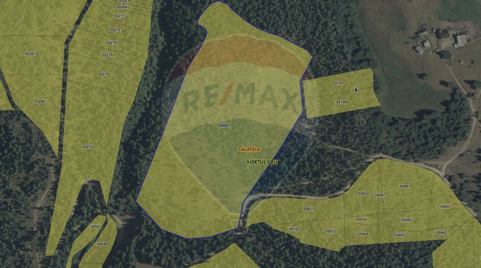 Teren extravilan parcelabil Călățele Pădure, zona Dealu Negru