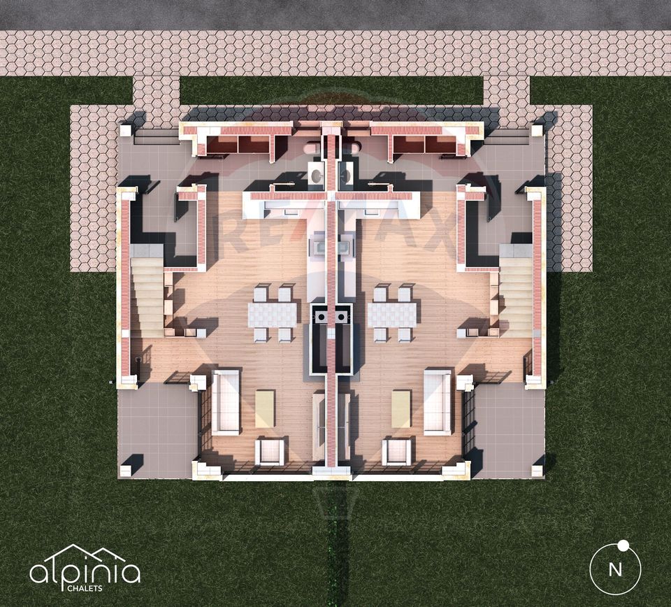 Teren 1600 mp cu proiect & autorizație, Chalet Duplex Râșnov Glăjerie