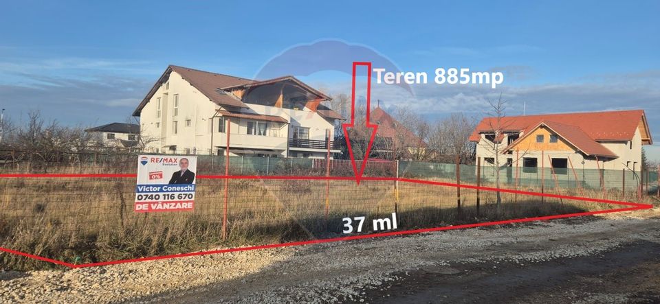 Teren intravilan 885mp de vânzare în Ghimbav – Cartierul Florilor