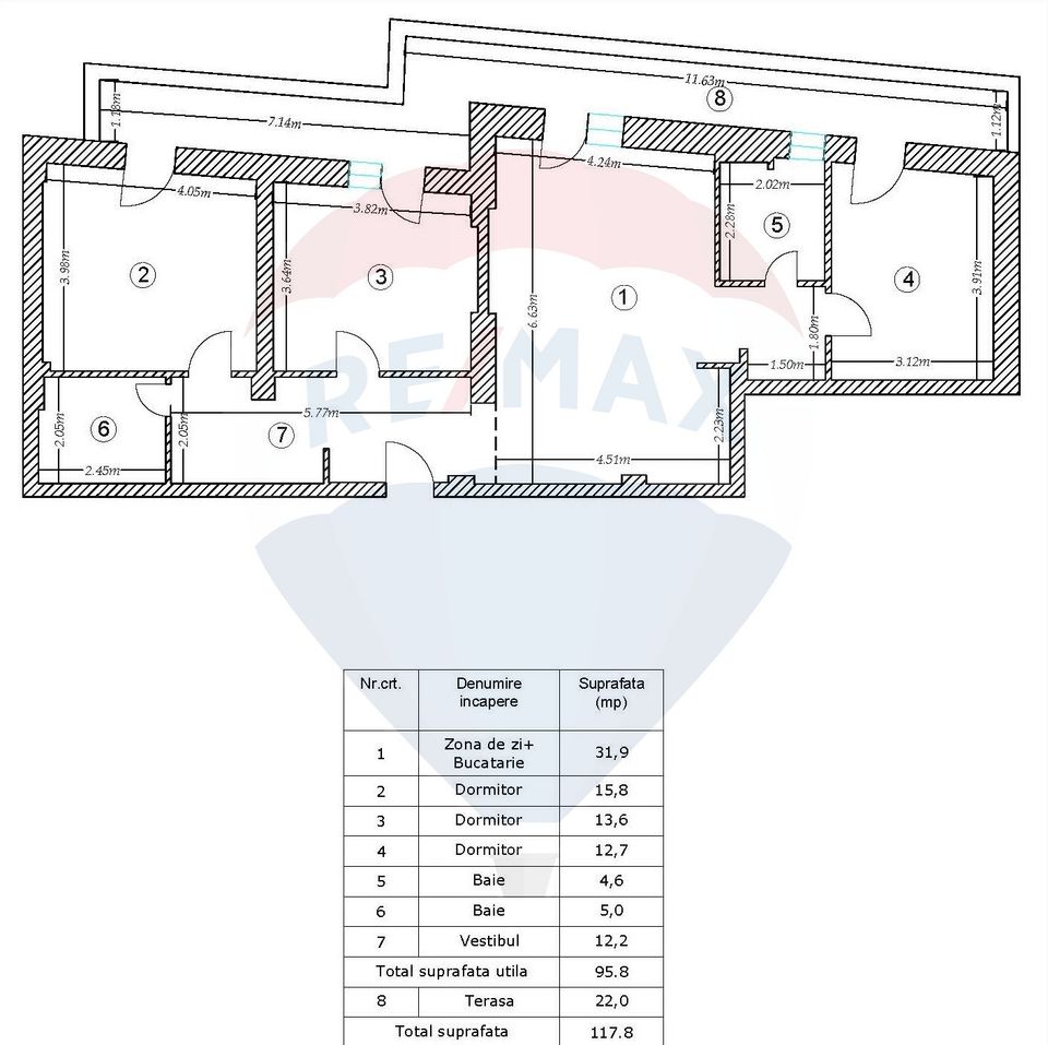 Apartament cu 4 camere de vanzare in zona Damaroaia - Petrom City