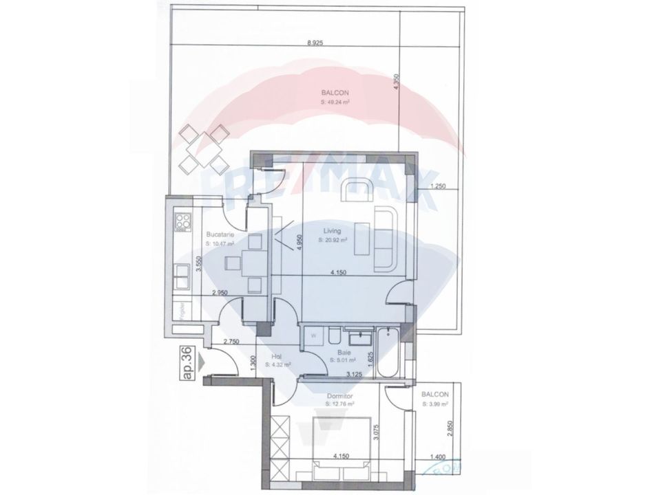 2 room Apartment for sale, Noua area