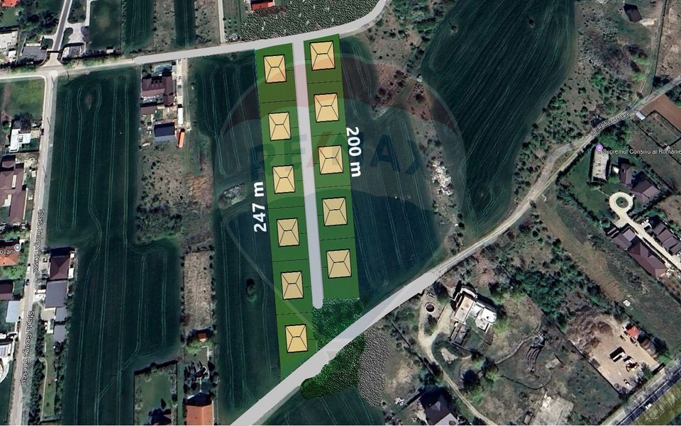 Teren intravilan, 9195 mp, dubla deschidere,Vladiceasca/Snagov