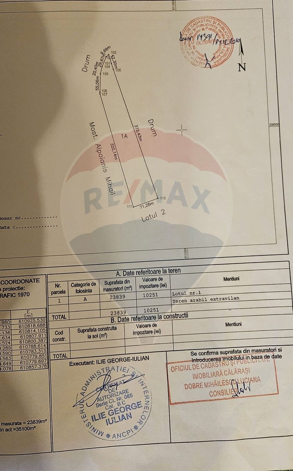 Teren 23,839mp Budesti / Nord-Vest + opțiune comasare