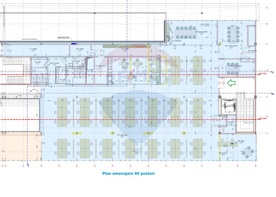 800sq.m Office Space for rent, Central area