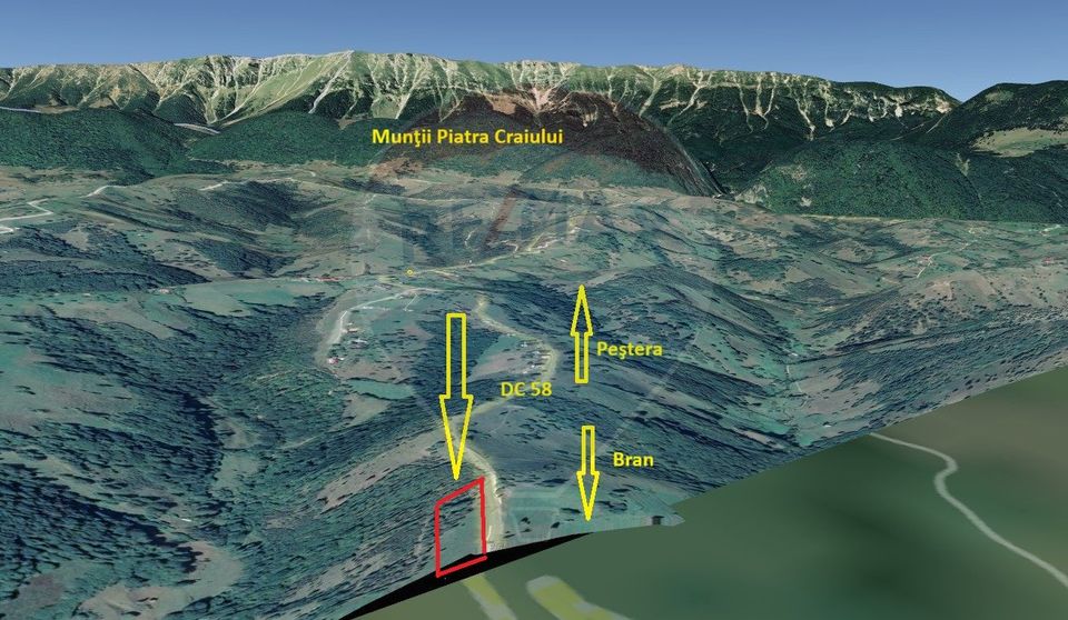 Teren extravilan, 2000 mp, Sat Peștera (com Moieciu)