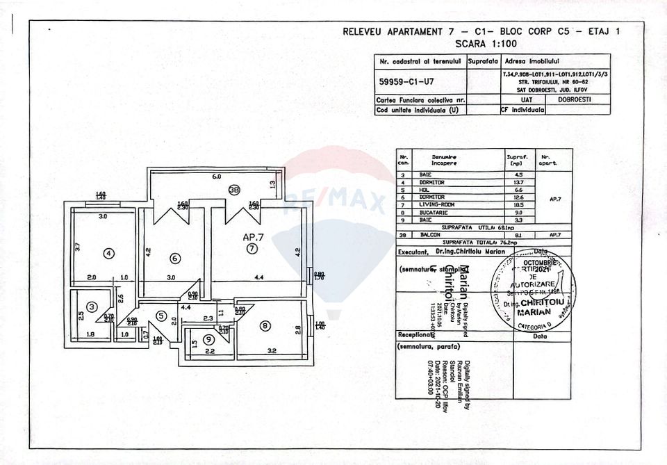 Apartament de lux 3 camere de vanzare - Dobroesti - Trifoiului 60-62