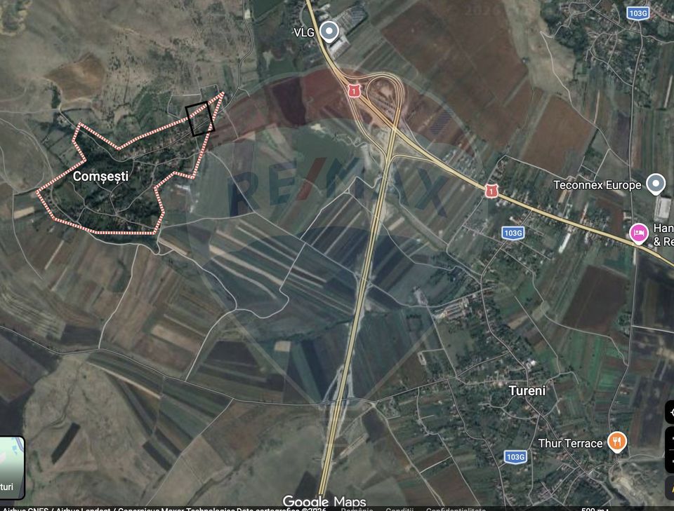 Teren de vânzare – 1.057 mp – Comșești, com. Tureni, jud. Cluj