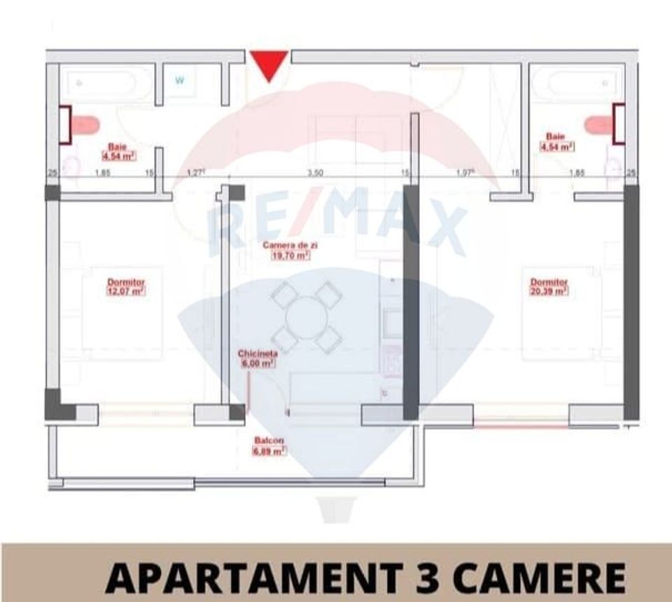 Apartamente cu 2 sau 3 camere zona de Nord