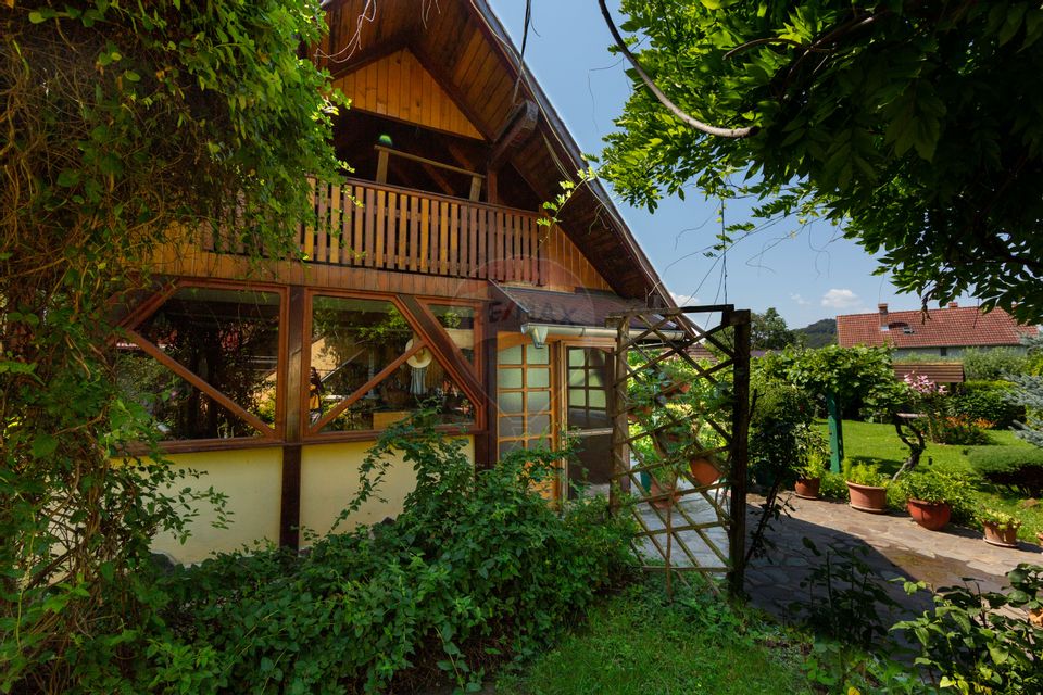 Casă spațioasă cu garaj dublu, foișor și curte amenajată