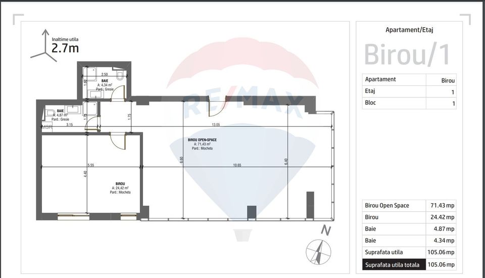 105sq.m Commercial Space for rent, Central area