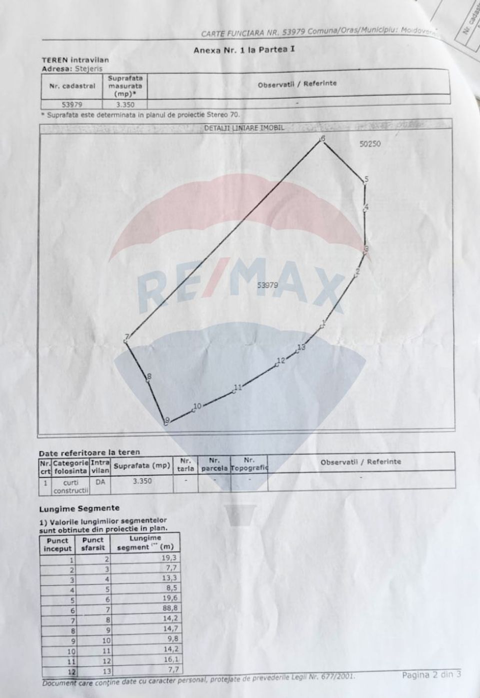 Land 3,350sqm Stejeris / Drumul FN