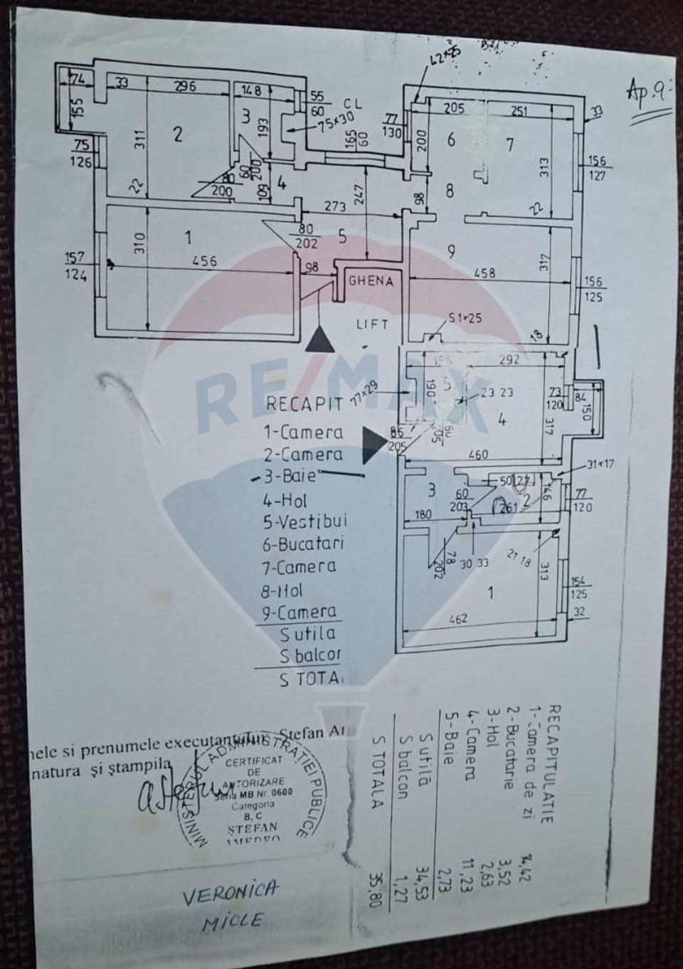 Apartament cu 5 camere de vânzare P-ta Victoriei Veronica Micle