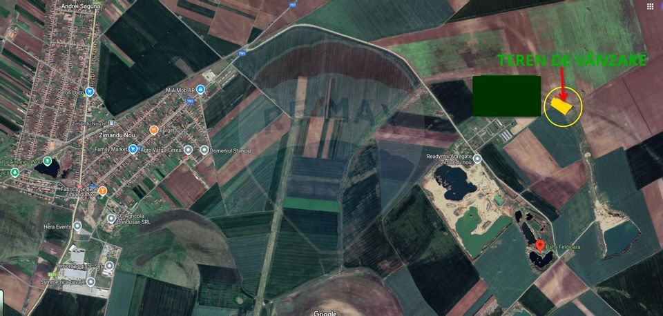 Teren agricol 14,200mp zona fermei din Zimandu Nou