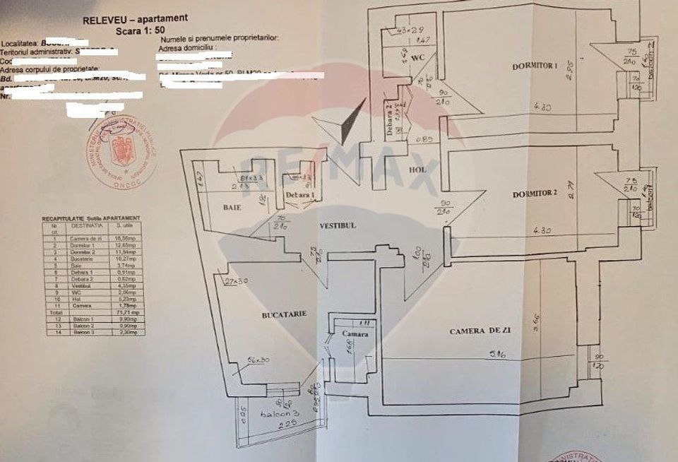 Apartament de vanzare 3 camere în zona Unirii, Mircea Voda