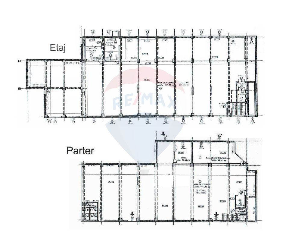 Hala industriala beton P+E 1300 mp productie-depozitare Pipera Plaza