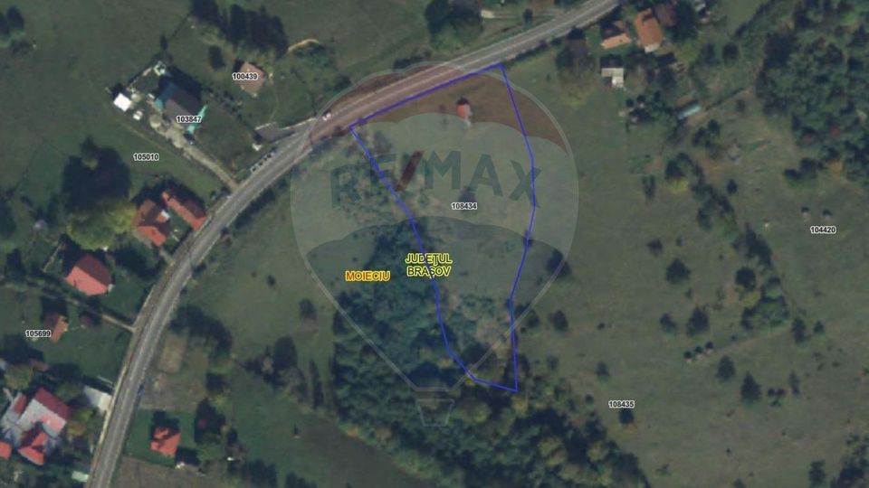 Teren intravilan în Moieciu | 2.847 mp | Deschidere DN 73