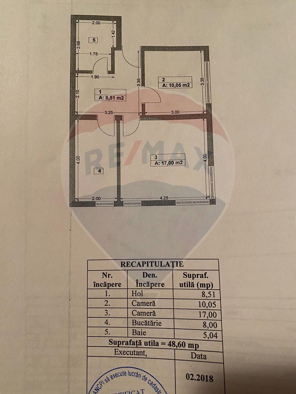 2 room apartment + central heating + parking space for sale Gorj area