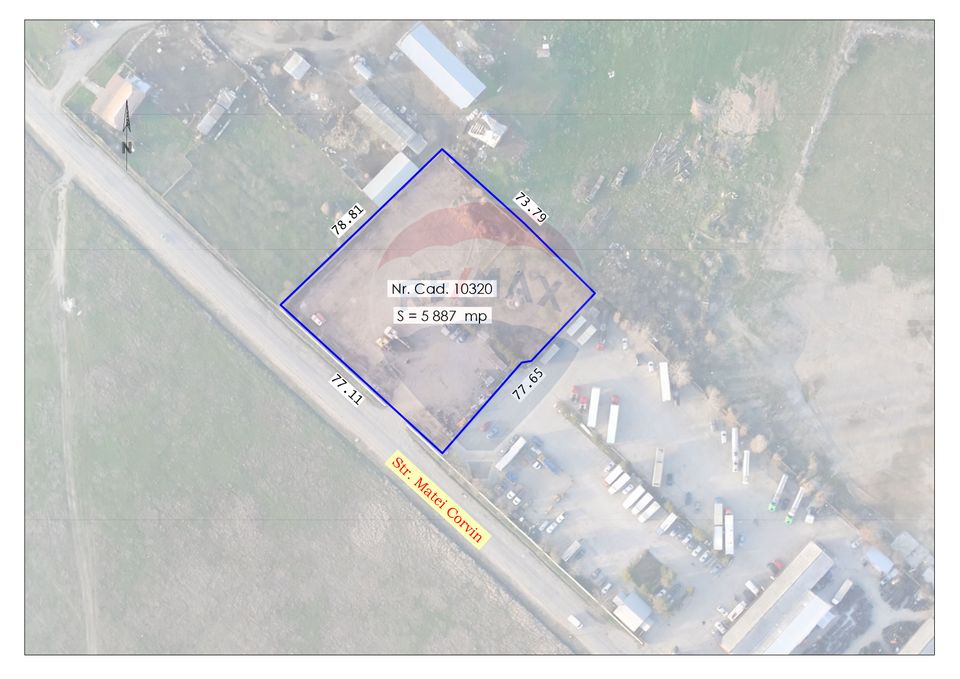 Teren de închiriat – 5887 mp, Str. Matei Corvin, Oradea