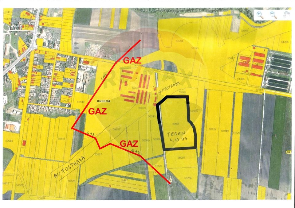 Terenuri Investitie 43485 mp Ungheni-Mures / Autostrada