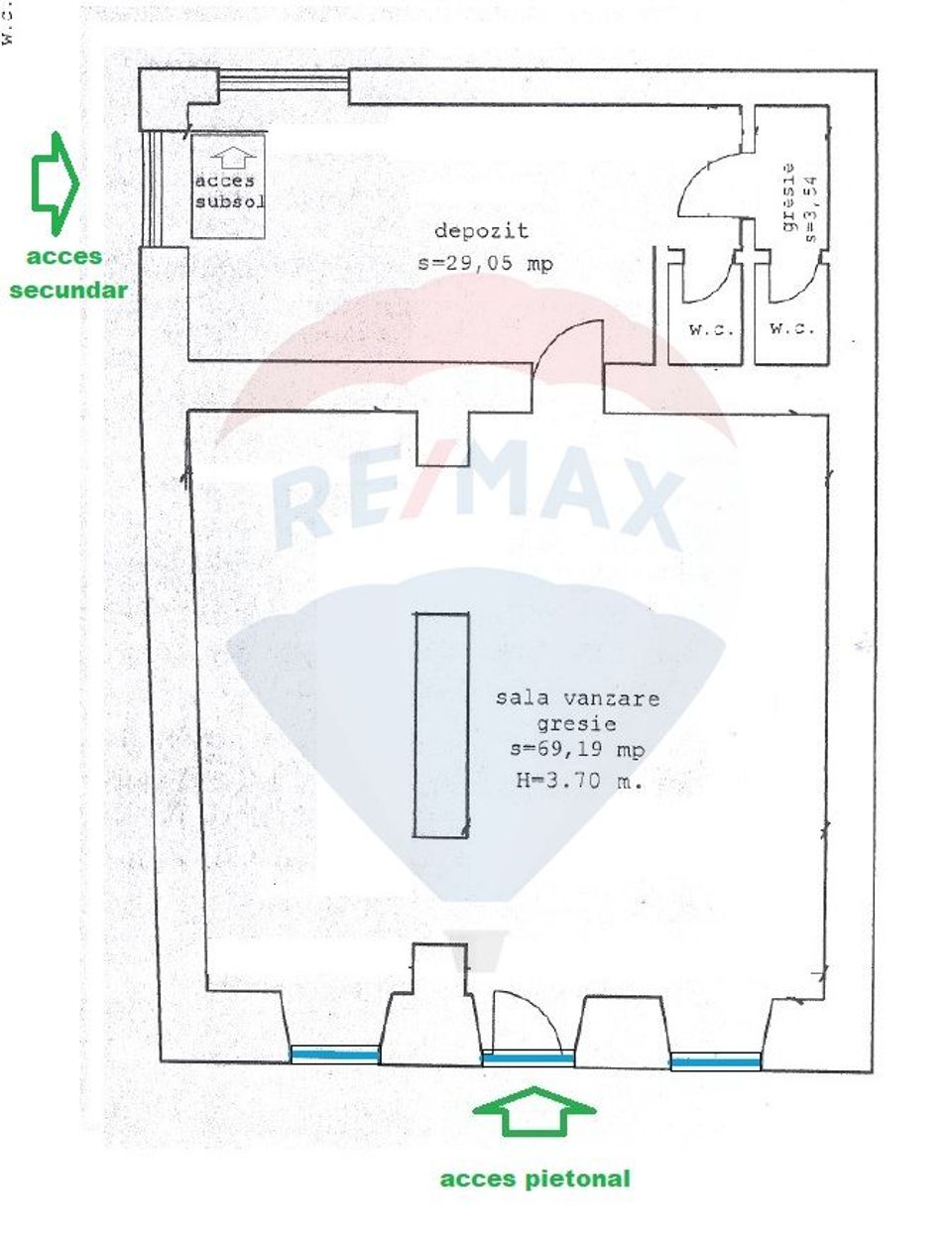 96sq.m Commercial Space for rent, Ultracentral area
