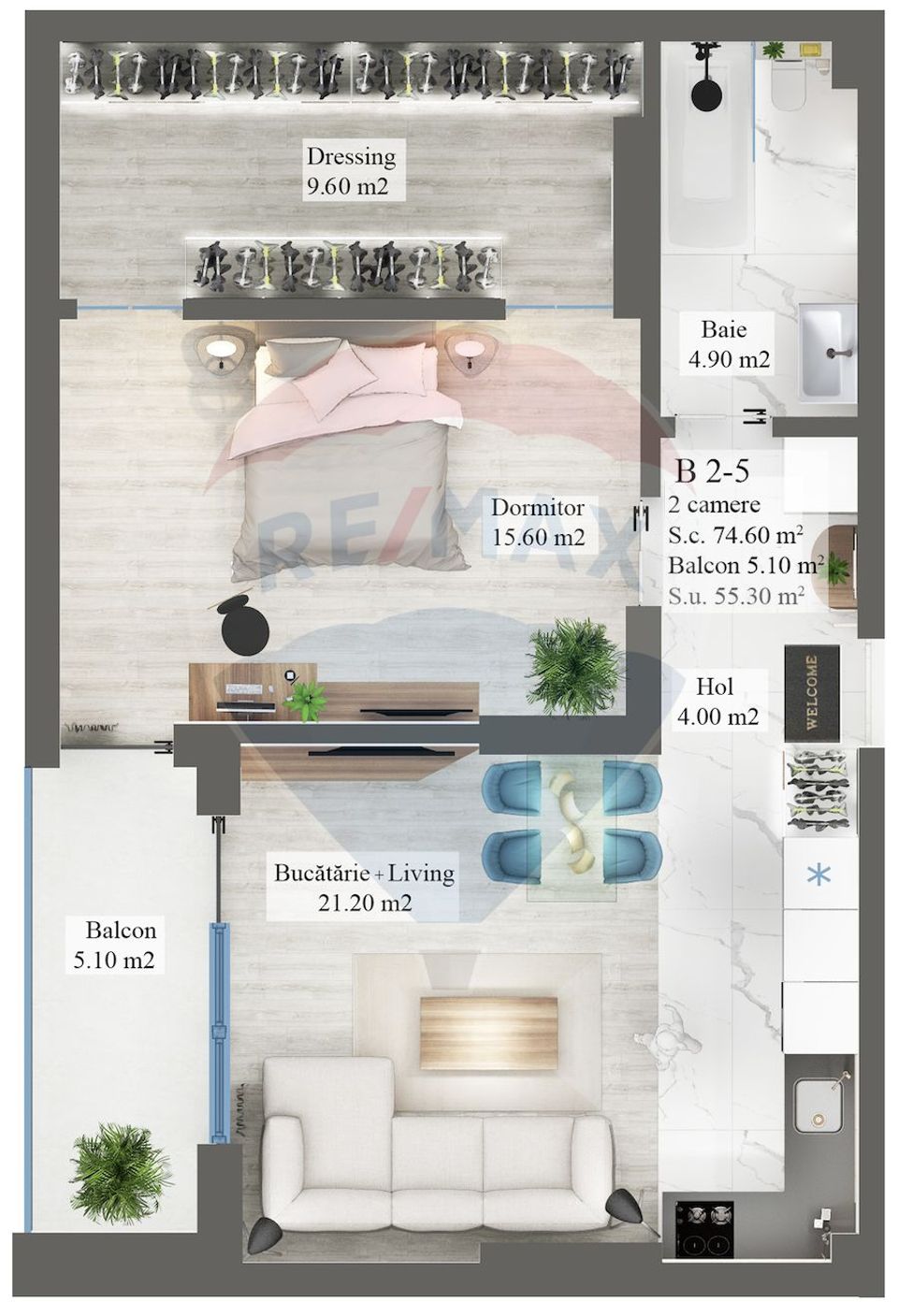 2 room Apartment for sale, Nord area