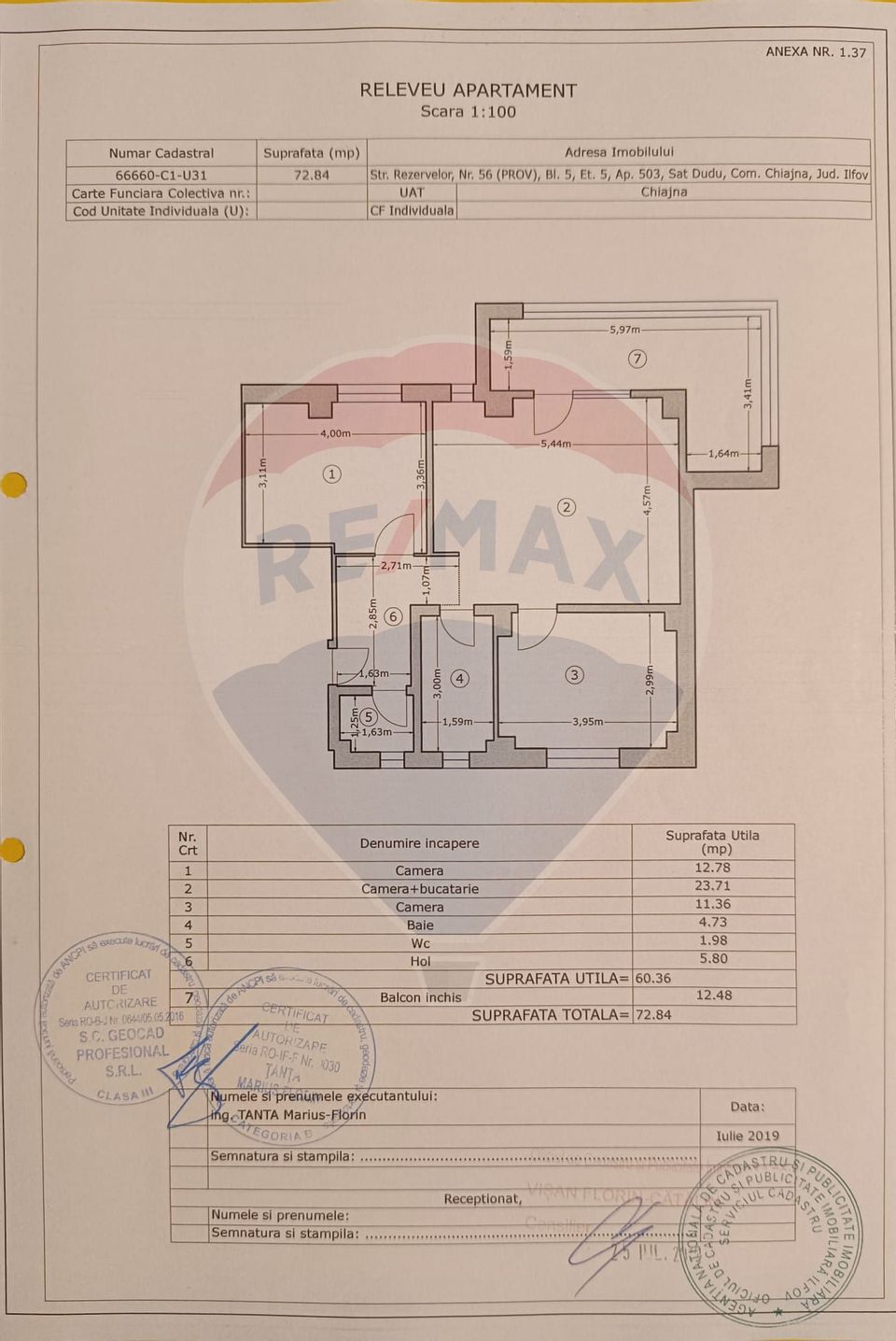 Vanzare apartament 3 camere