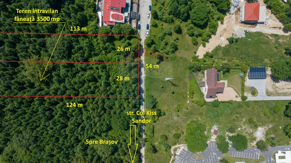 Land 3,500sqm Sacele / Strada colonel Kiss Sandor
